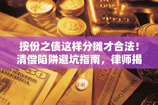 北京按份之债这样分摊才合法！清偿陷阱避坑指南，律师揭秘关键条款